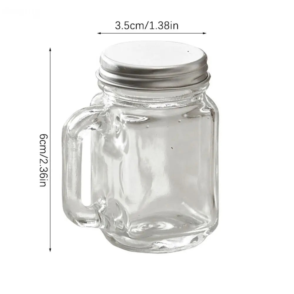 35ml Mini Mason Jar for Jam Honey Leakproof Coffee Milk Juice Bottle with Lid Party Bar Vodka Spirits Shot Storage Glass Bottle