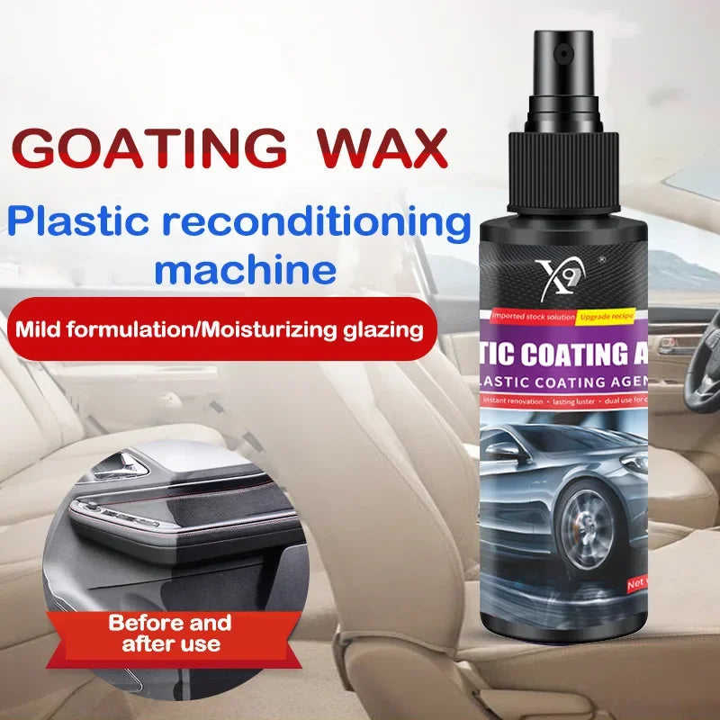 Auto Plastic Restore Coating Agent Car Plastic Rubber Exterior Repair Clean Refresh Restoration Agent Black Shine Seal Brighten