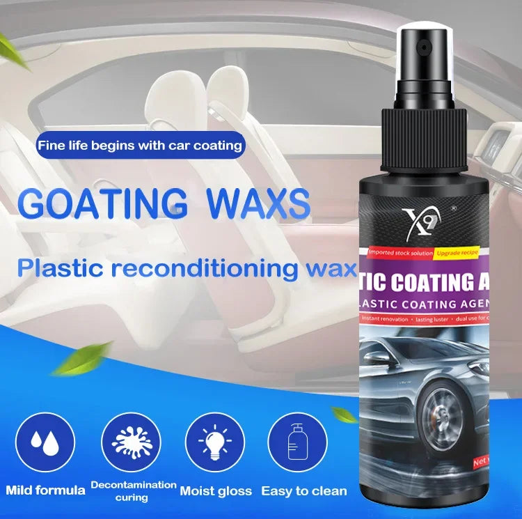 Auto Plastic Restore Coating Agent Car Plastic Rubber Exterior Repair Clean Refresh Restoration Agent Black Shine Seal Brighten