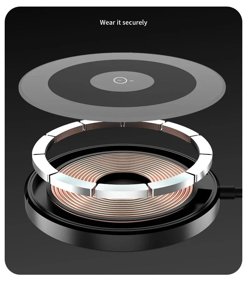 15W Magnetic Wireless Charger Transparent Macsafe For iPhone 15 14 13 Pro Max Mini Portable Phone Fast Charging For Samsung S23