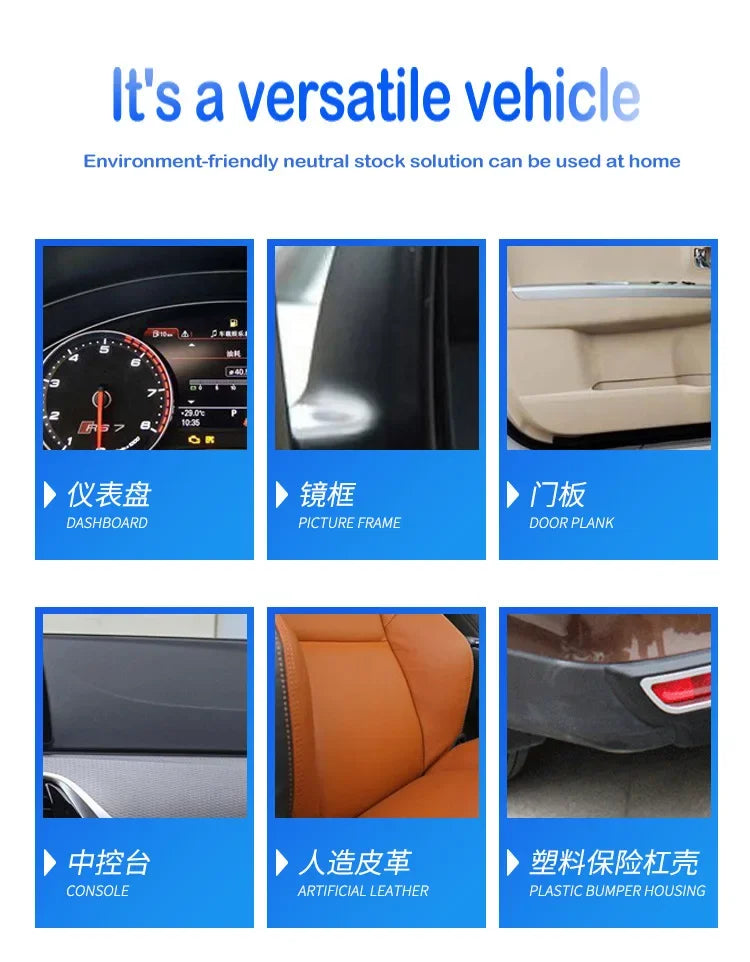 Auto Plastic Restore Coating Agent Car Plastic Rubber Exterior Repair Clean Refresh Restoration Agent Black Shine Seal Brighten