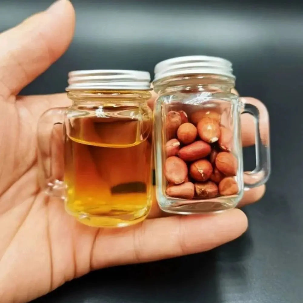 35ml Mini Mason Jar for Jam Honey Leakproof Coffee Milk Juice Bottle with Lid Party Bar Vodka Spirits Shot Storage Glass Bottle