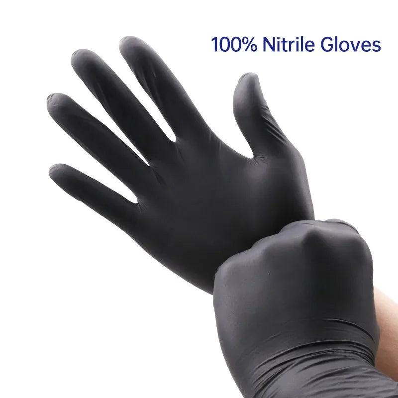 100PCS Disposable Nitrile Gloves For Household Cleaning Work Kitchen Gloves Thicker Nitrile Gloves Safety Tools Gardening Gloves